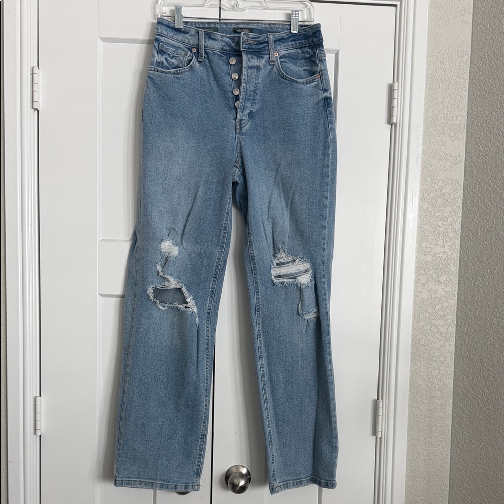 Wild Fable Light Blue Distressed Straight Leg Jeans